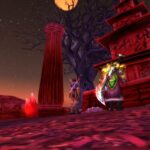 Players can group up to complete quests, explore the world, roleplay, or any other of a number of in-game activities. (Screenshot taken by the author. World of Warcraft ©2004 Blizzard Entertainment, Inc. All rights reserved.)
